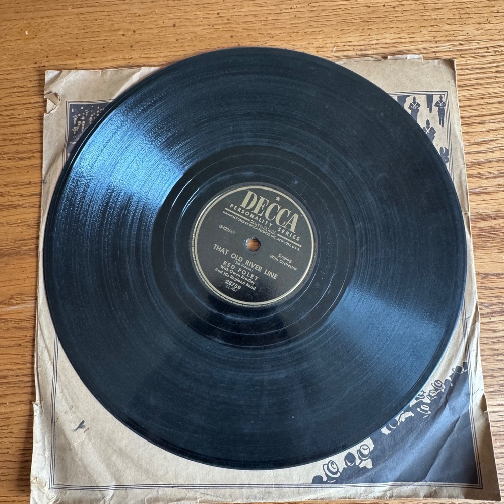 Red Foley Hot‎ Dog Rag That Old River Line Decca 78 RPM Shellac Record